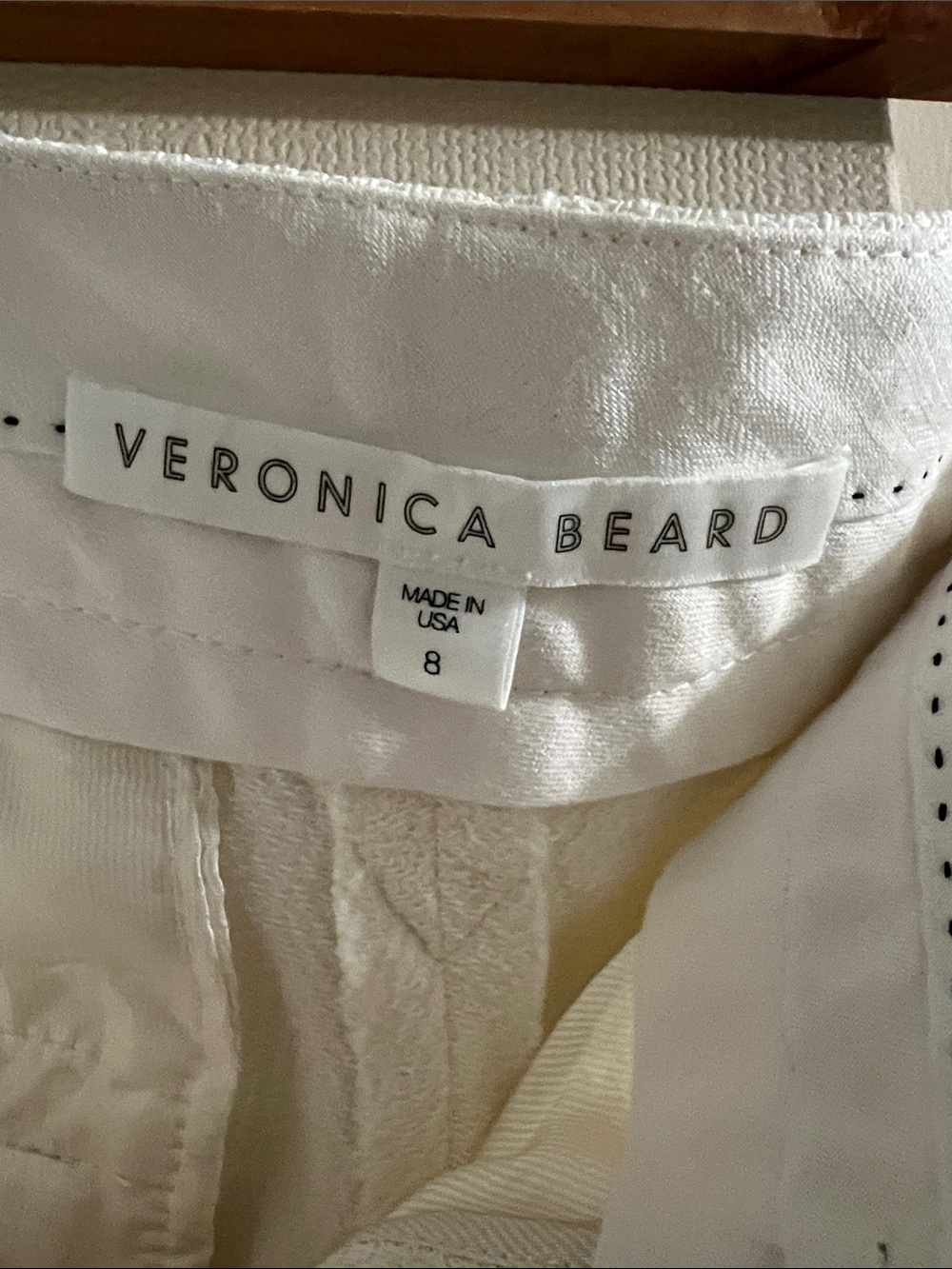 White Women's Tailored Textured Shorts - Picture 3 of 5